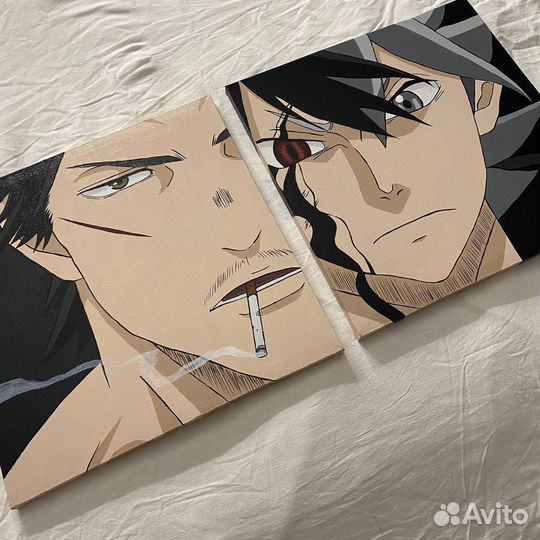 Диптих (двойная картина) Астой и капитаном Ями