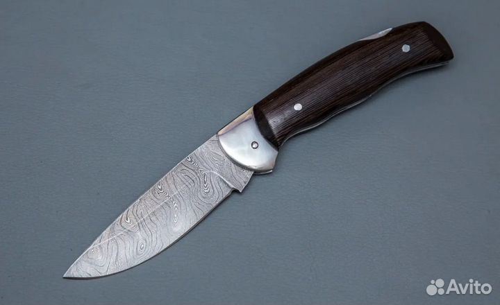 Нож складной Клык из дамасской стали