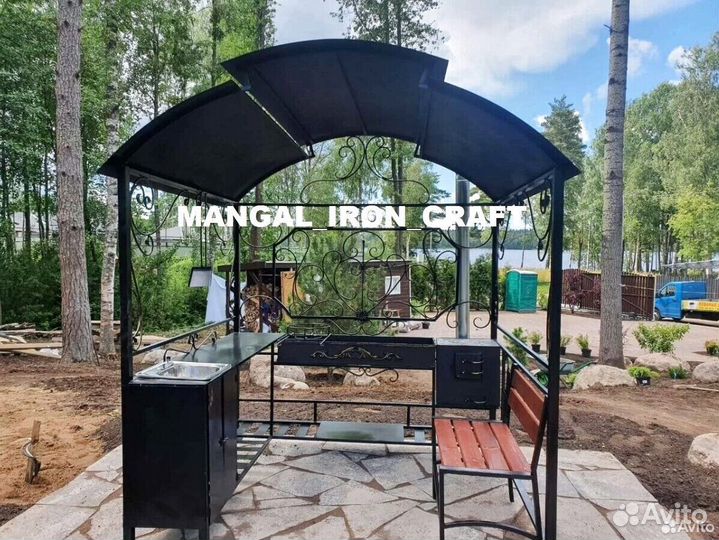 Мангал с крышей