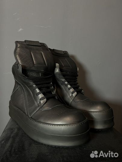Rick owens geobasket double bumper black шоурум