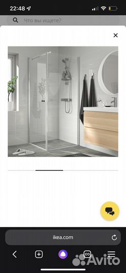 Душ.уголок,86*86,новый,Икеа