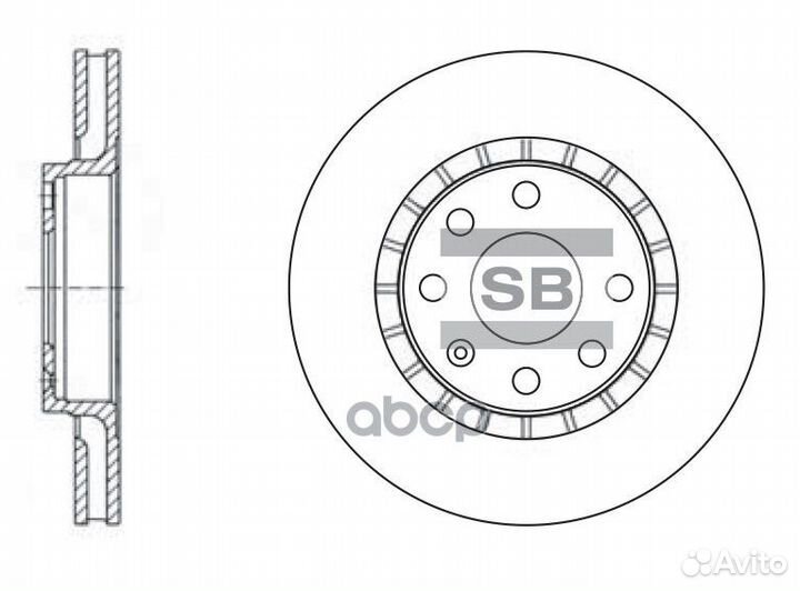 Диск тормозной, передний SD3003 Sangsin brake