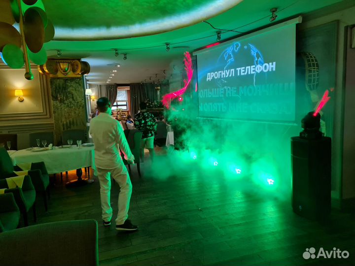 Ди-джей с оборудованием: звук, свет, караоке