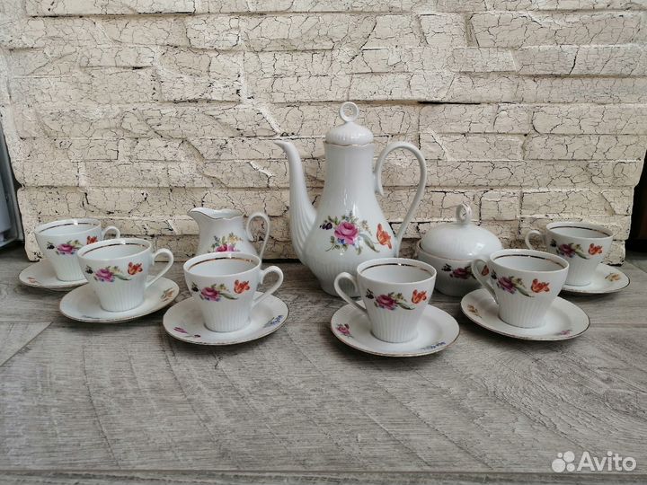 Кофейный сервиз ГДР Jlmenau Ильменау