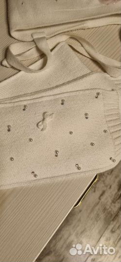 Красивая зимняя шапка и шарфик на 5-8 лет