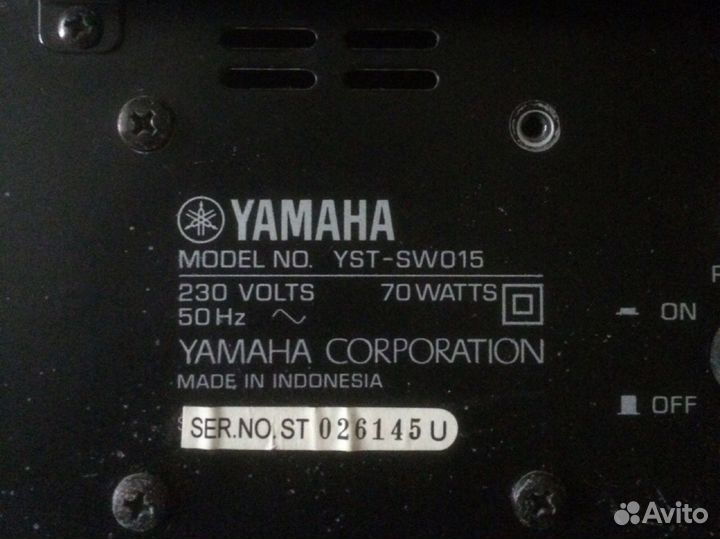 Сабвуфер yamaha YST-SW015