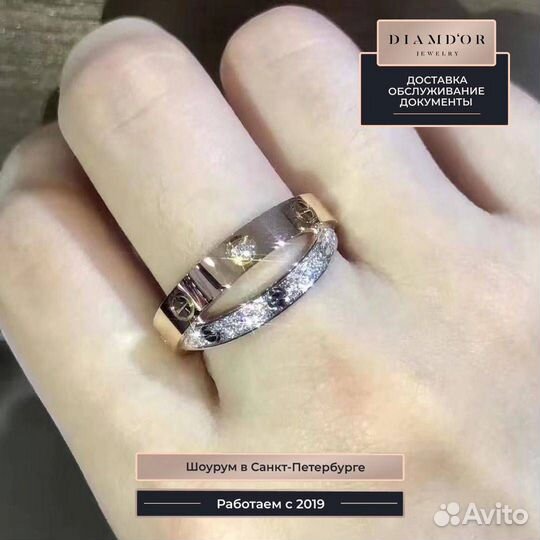 Cartier золотое кольцо love