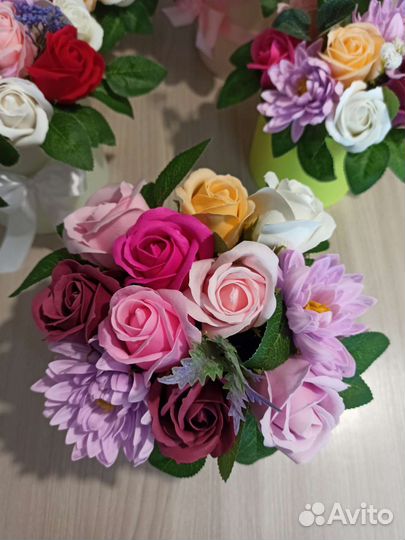Букет из мыльных цветов