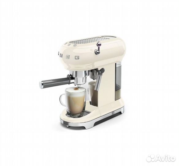 Кофемашина-эспрессо, Кремовый Smeg ECF01creu