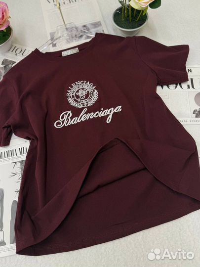 Balenciaga футболка женская вышивка