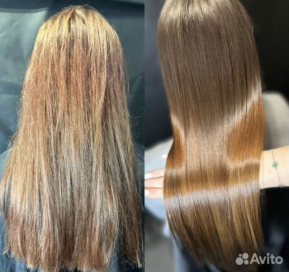 Кератиновое выпрямление волос