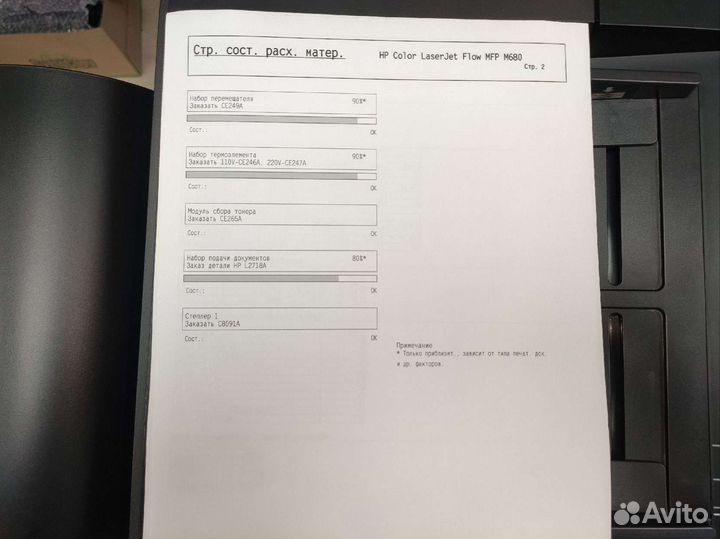 Цветное мфу А4 HP Color LaserJet Enterprise M680