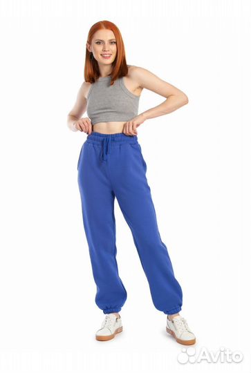 Брюки спортивные теплые джоггеры на флисе