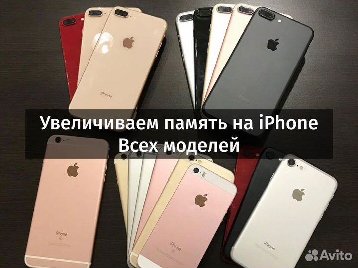 Увеличение памяти iPhone, iPad. Ремонт телефонов