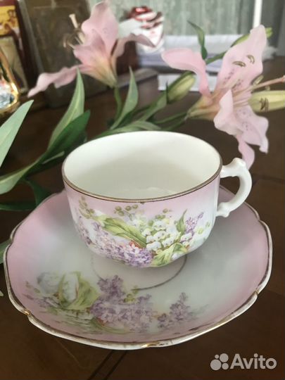 Антикварная чайная пара Гарднер (Кузнецов )