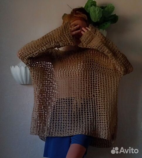 Кофта сетка ручной работы