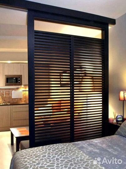 Раздвижные реечные перегородки