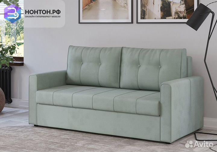 Диван еврокнижка Лео серый