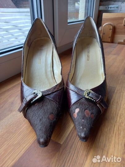 Туфли лодочки кожа лошади