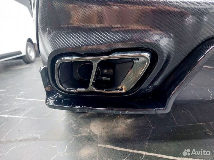 Двойные насадки на выхлоп черные BMW X6 G06