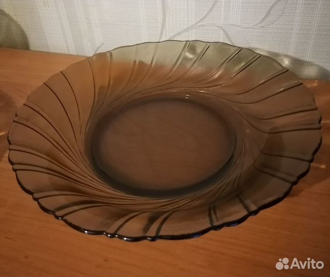 Блюдо для сервировки цветное стекло