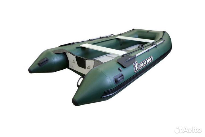 Лодка Polar Bird 450E стеклокомпозит; зеленая