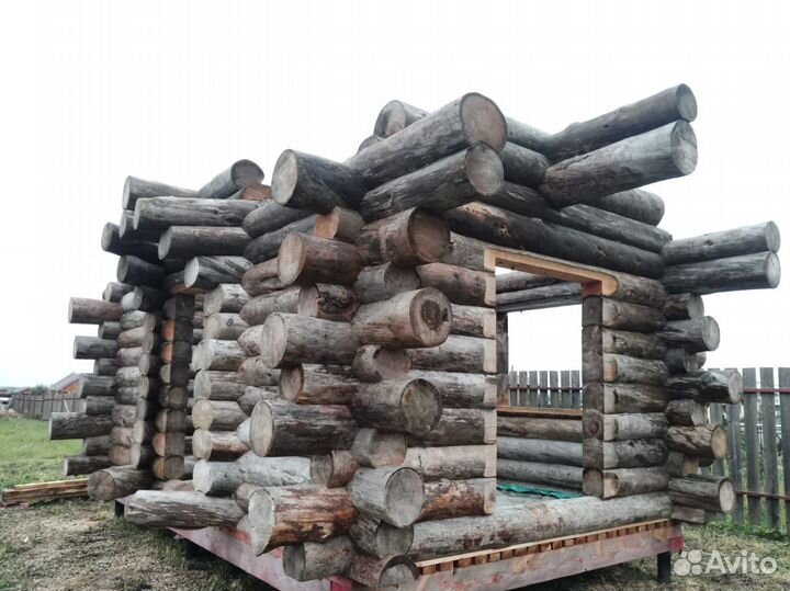 Беседка из бревна Кело