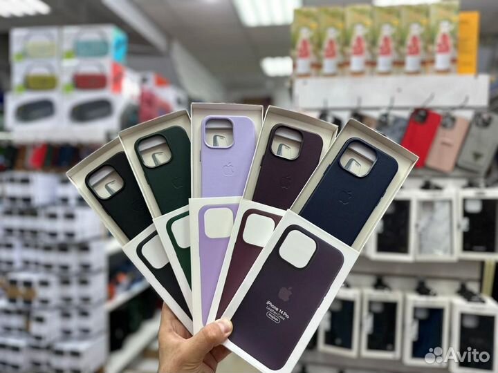 Чехол на iPhone Кожаный Leather Case с MagSafe