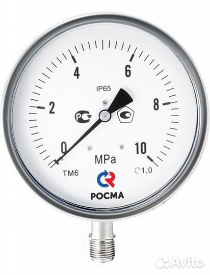 Вакуумметр Росма тв-621Р (0.1-0мпа) G1/2 1.0 корро