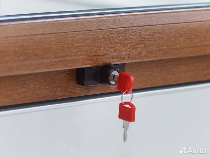 Детский замок с цилиндром + ключ, белый/коричневый