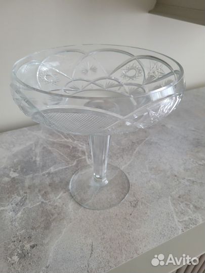 Ваза для фруктов на ножке СССР 50-е г