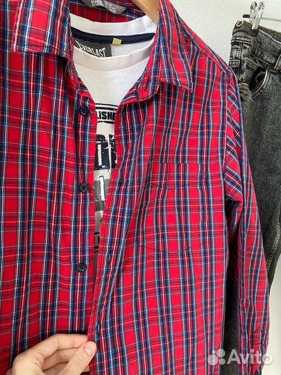 Джинсы, рубашка, футболка Zara 13 14 лет