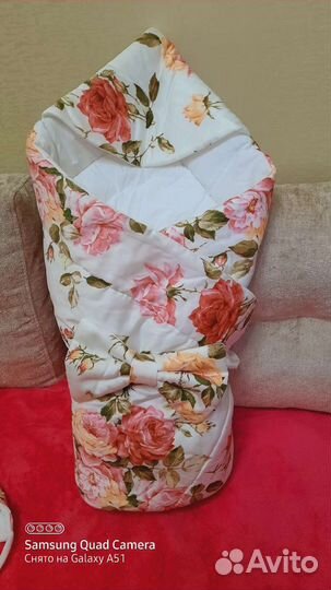 Коверт одеяло на выписку осень-зима