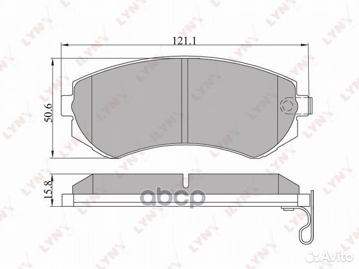 Колодки тормозные дисковые перед BD5710 LYN
