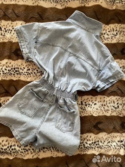 Комбинезон летний джинсовый слитный