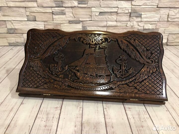 Нарды резные Таширские Корабль