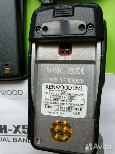 Kenwood th-x5/TH-UVF1 Dual band/Допы