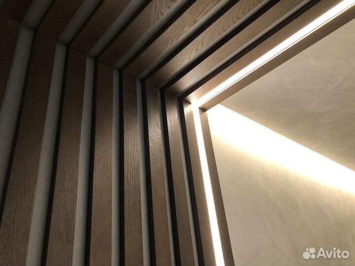 Декоративные рейки из дуба