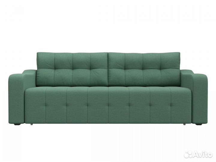 Диван прямой Лиссабон, рогожка, амур зеленый