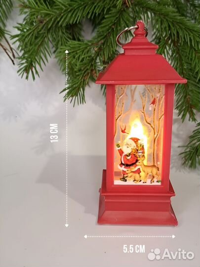 Новогодние фонарики в виде домика со свечой