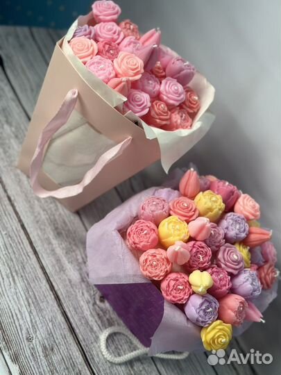 Букты из свечей. Подарок . Цветы