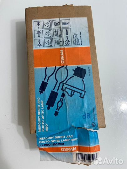 Ртутная короткодуг лампа выс дав Osram HBO-100W-2