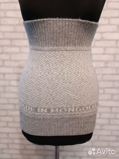 Пояс согревающий из 100% монгольской шерсти серый