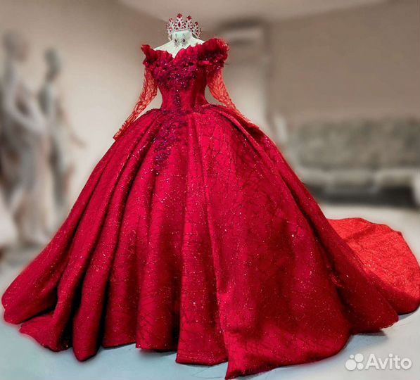 Королевское Свадебное Платье Красное