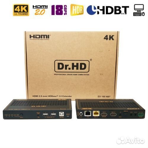 Hdmi 2.0 удлинитель по UTP с hdbaset/Dr.HD EX100