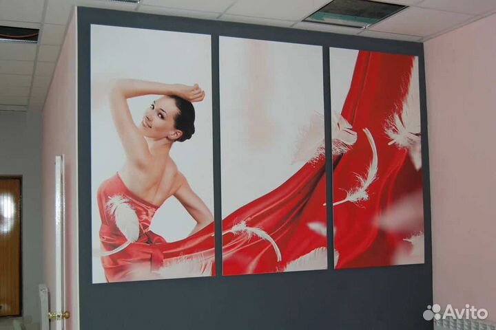 Широкоформатная интерьерная печать. Постеры, Холст