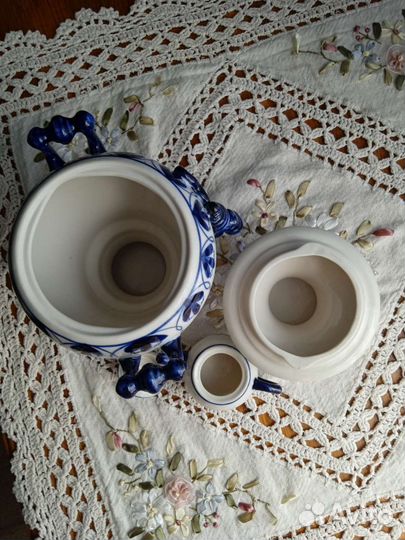 Самовар фарфоровый Гжель, выпуска 70х годов СССР