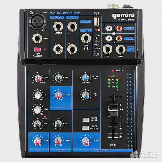 Микшер Gemini GEM-05USB