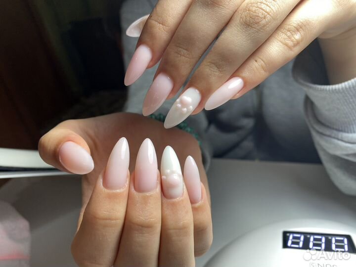 Маникюр на дому наращивание ногтей