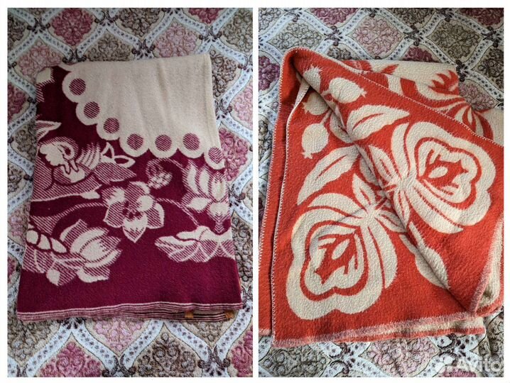 Одеяло шерстяное СССР 1,5 спальное